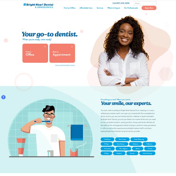 Dental services company. Local office custom event and conversion tracking for a WordPress/Elementor website.